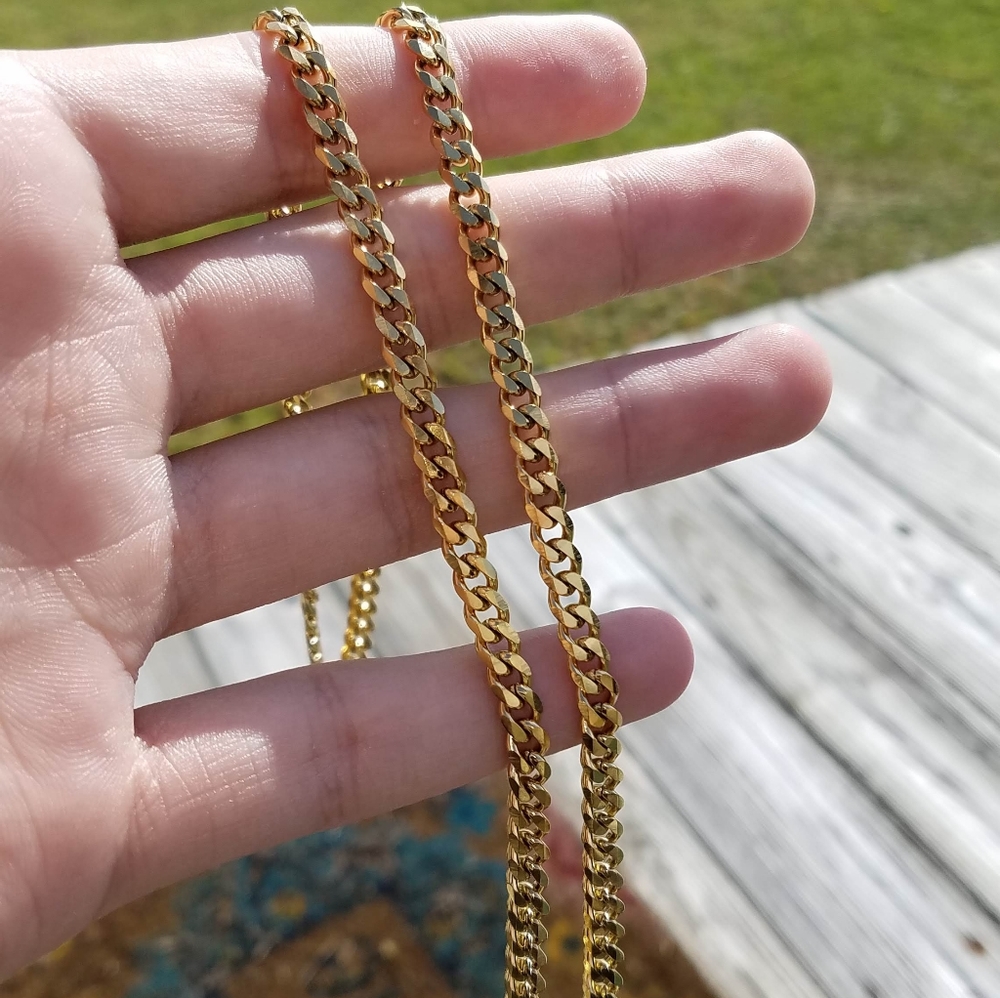 Gold Chain 14k Gold Cuban Link - Picture 3 of 6